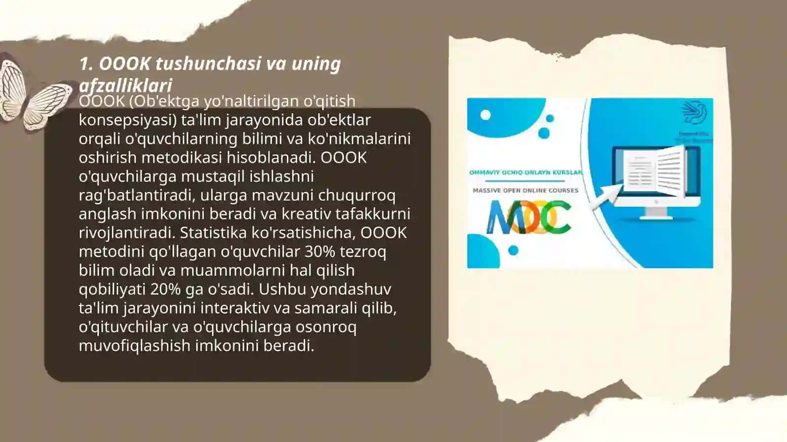 Ommaviy ochiq onlayn kurslar (OOOK)ning imkoniyatlari bilan tanishish 3