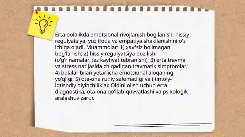 Bolalar psixologiyasi oldida turgan dolzarb muommolarni ŏrganish 3