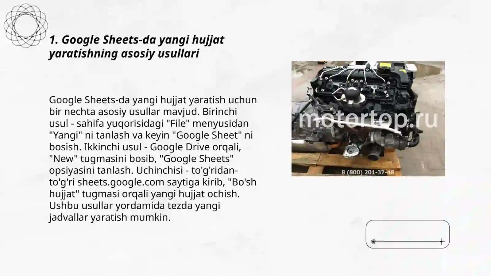 Google Sheets-da yangi hujjat yaratishning asosiy usullari 3