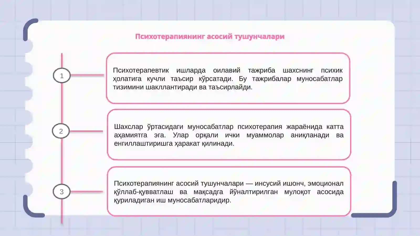 Психотерапевтик ишларда оилавий тажриба ва шахслар ўртасидаги муносабатларни урганиш 3