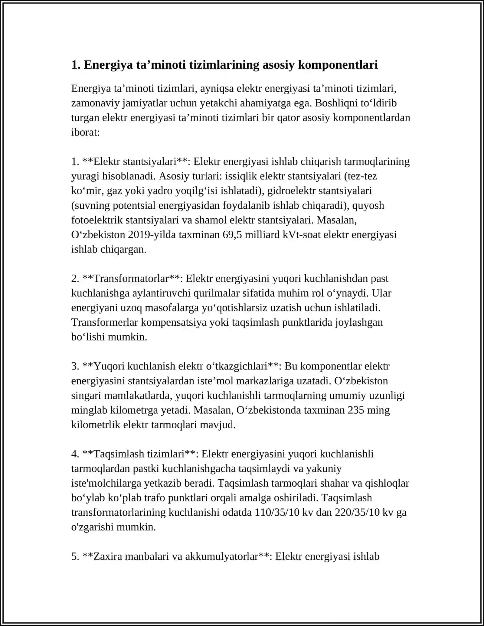 ENERGIYA TAʼMINOTI TIZIMLARINING BAZAVIY QURILMALARI 3