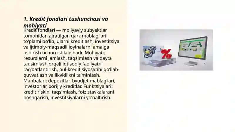 Kredit fondlari bo'yicha tushuncha 3