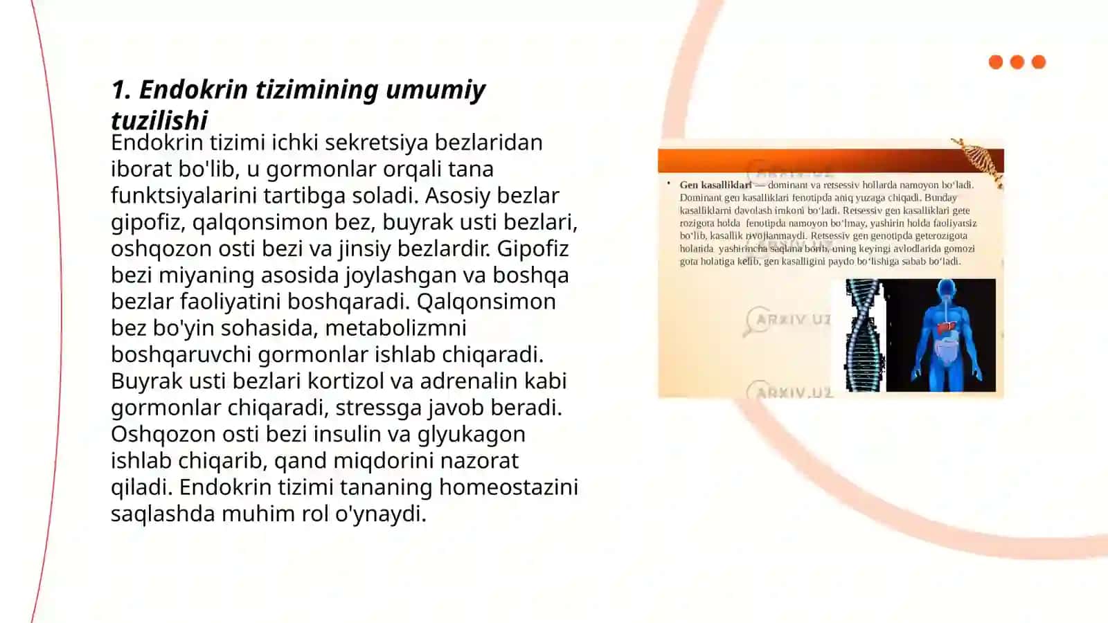 Endokrin tizimining inson organizmi va xulq-atvorning ahamiyati 3
