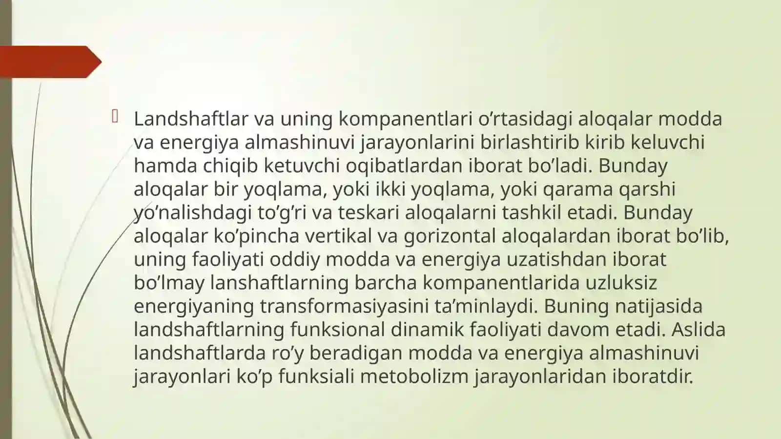 Landshaft komponentlari o’rtasidagi aloqadorliklarni aniqlash 3