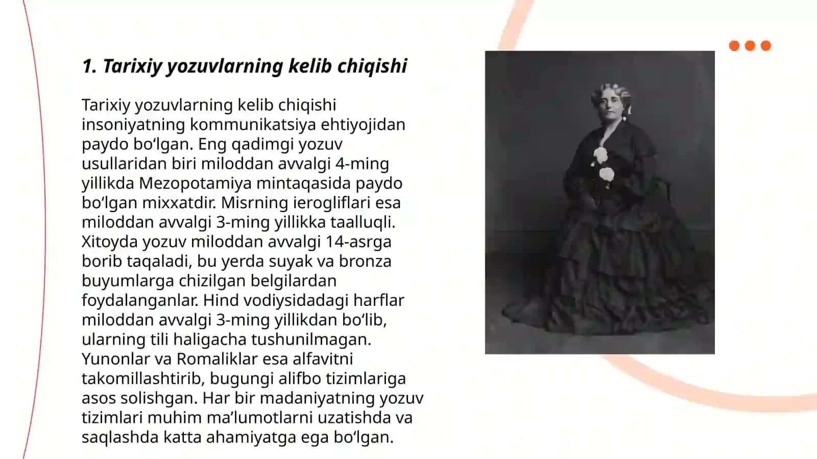 Tarixiy yozuvlarning kelib chiqishi 3