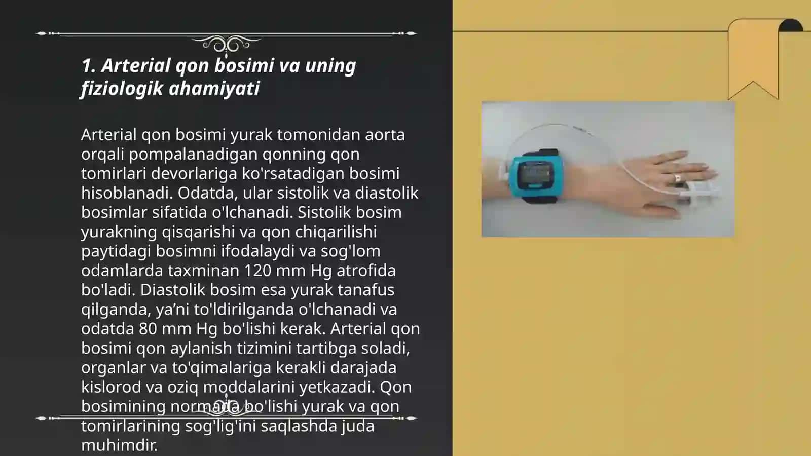 Arterial Qon bosimi, mikrosirkulyatsiya tizimi, qon tomirlar boshqarilishi 3