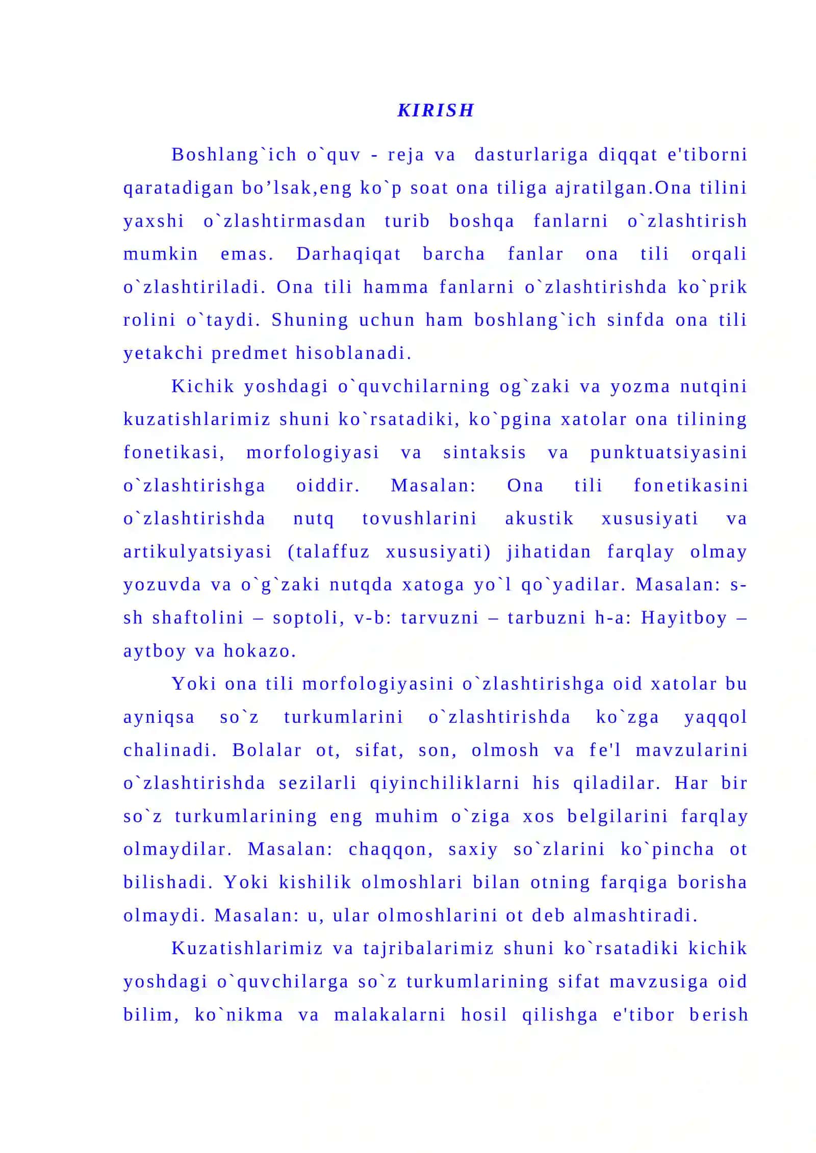 Boshlang’ich sinflarda «Sifat» so’z turkumini o’rganish 3