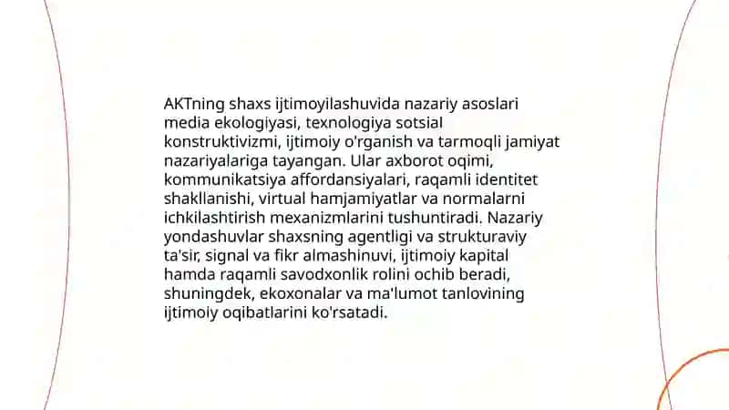 Shaxsning ijtimoyilashuv jarayonida AKT o'rni va ahamiyati 3