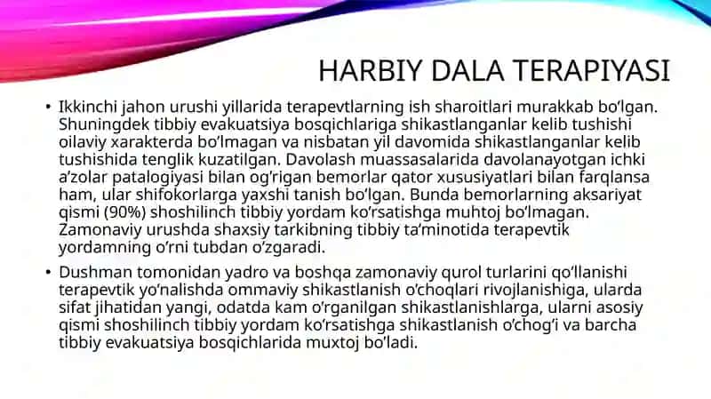 TERAPEVTIK YORDAMGA MUHTOJ BO’LGAN BEMORLARNI ASOSIY XARAKTERISTIKASI 3