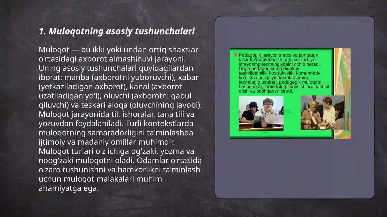 Óqituvchining sinf jamoasini muloqot asosida boshqarish bosqichlari 3