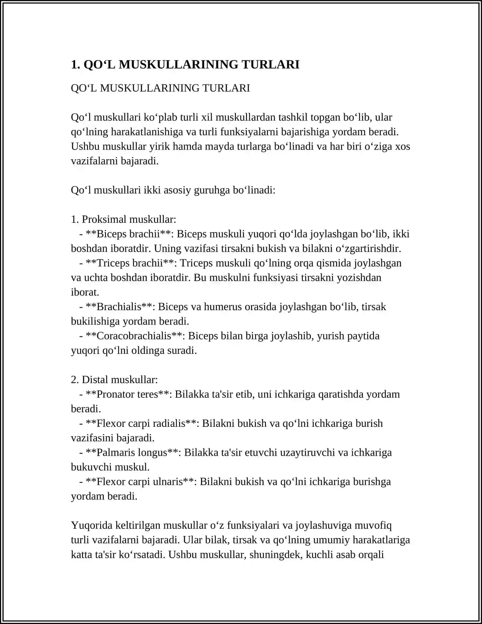 QOʻLNING MUSKULLARI HAQIDAP 3