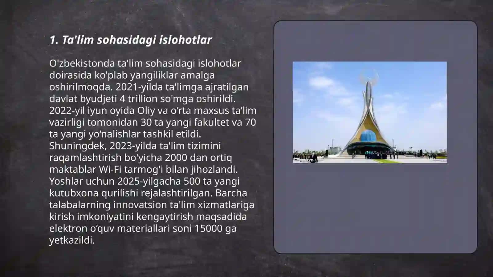 Ozbekiston Respublikasida Ijtimoiy Sohadagi Islohotlar 3