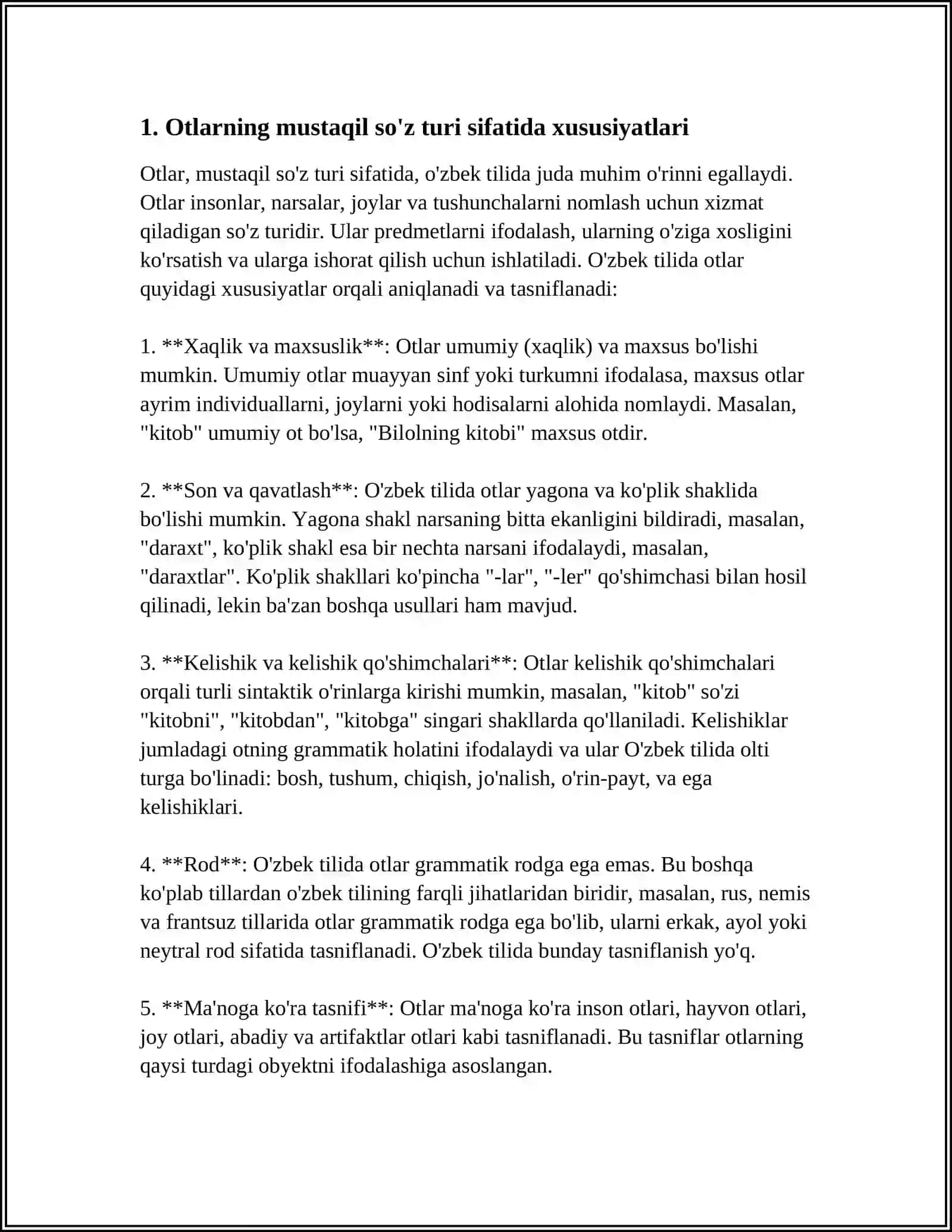SHEVALARDA MUSTAQIL SOZ TURKUMLARIGA XOS XUSUSIYATLAR 3