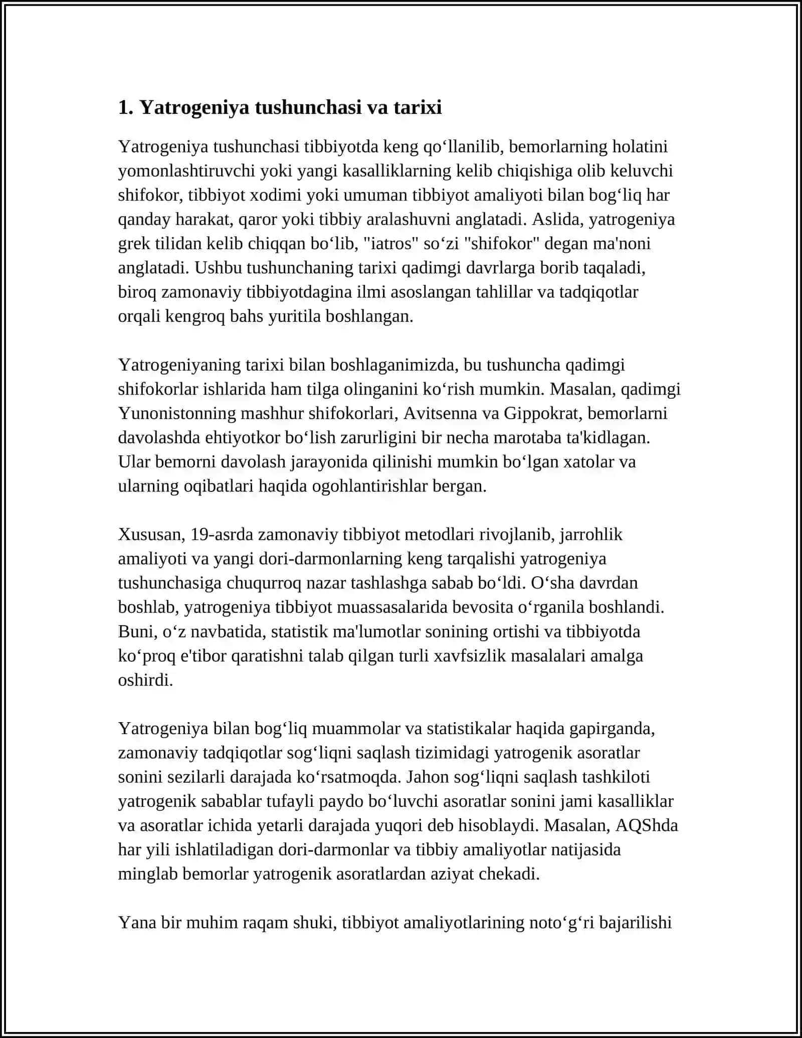 HOZIRGI ZAMON TIBBIYOTIDA YATROGENIYA MUAMMOLARI 3