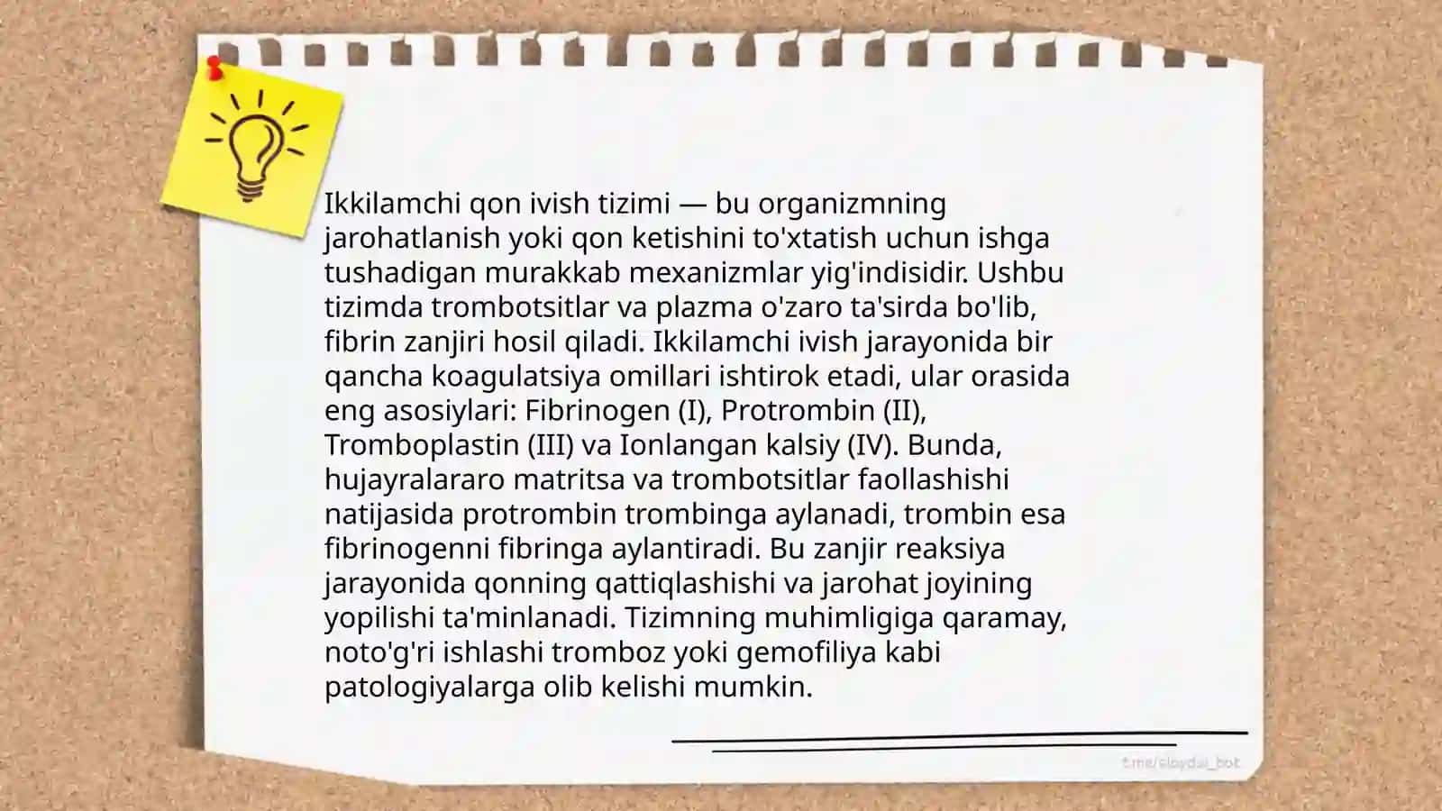 Ikkilamchi qon ivish tizimi patalogiyasi labarator diagnostikasi 3