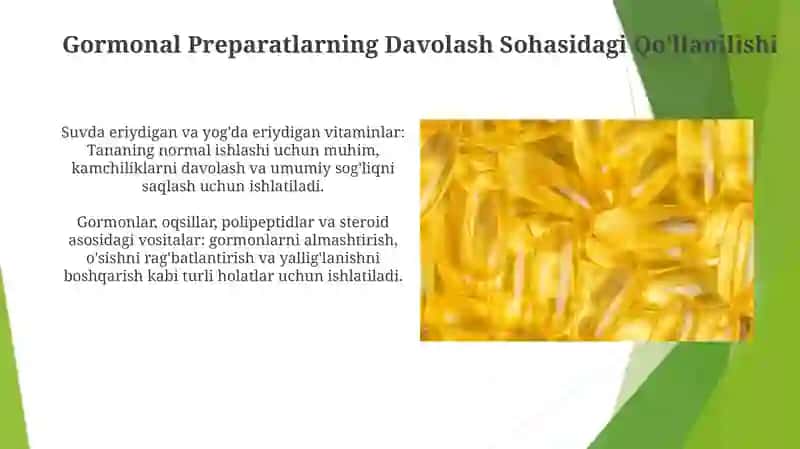 Gormonal Preparatlarning Davolash Sohasidagi Qo'llanilishi 3