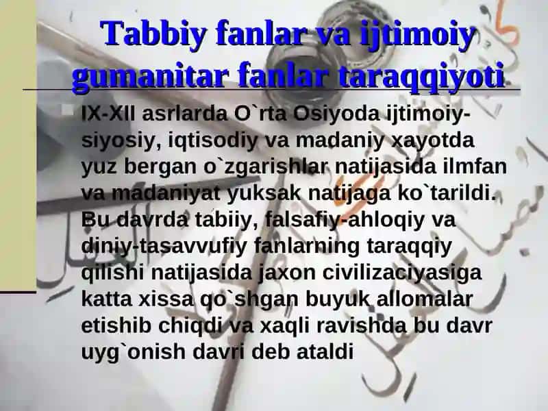 O'zbekiston tarixi (ilk davrlardan XII asgacha aslargacha) 3