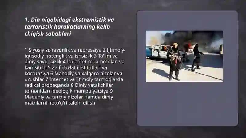 Din niqobidagi ekstremistik va terroristik harakatlar 3