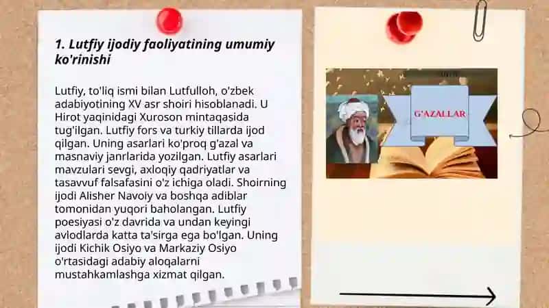 Lutfiy ijodining janrlar tasnifi 3