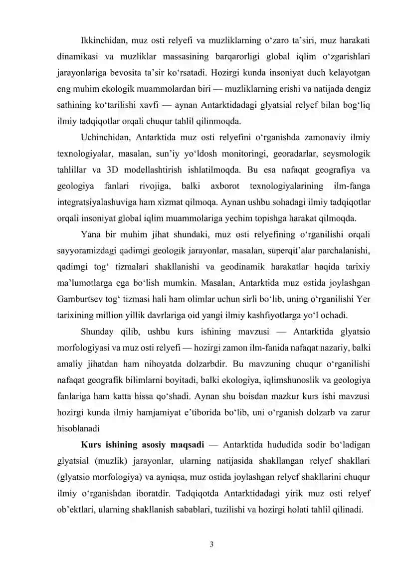 ANTARKTIDA GLYATSIO MORFOLOGIYASI. MUZ OSTI RELYEFI 3