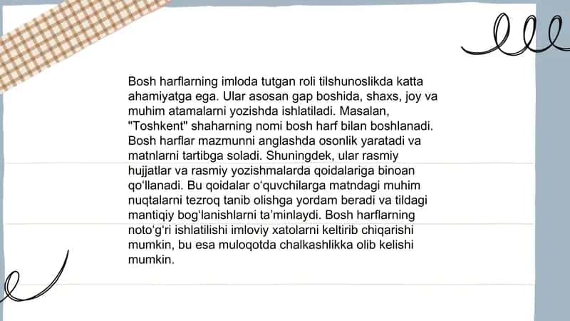 Bosh harflar imlosi 3