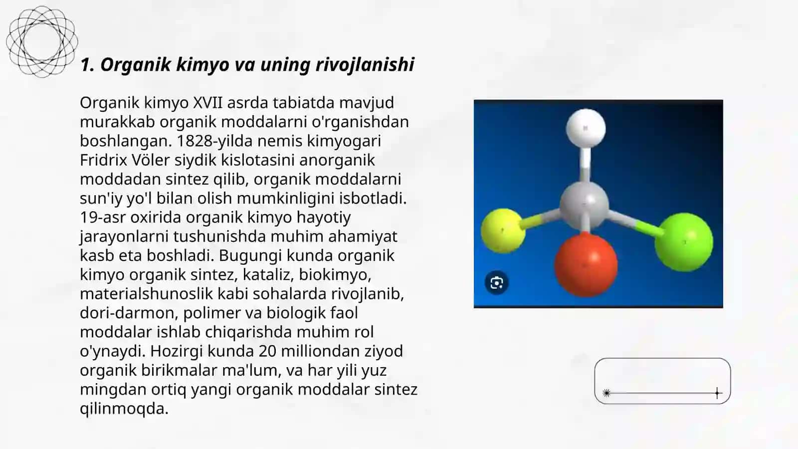 Organik kimyo va tuzilish nazariyasining yaratilishi. Butlerov kuper kekuli ishlari 3