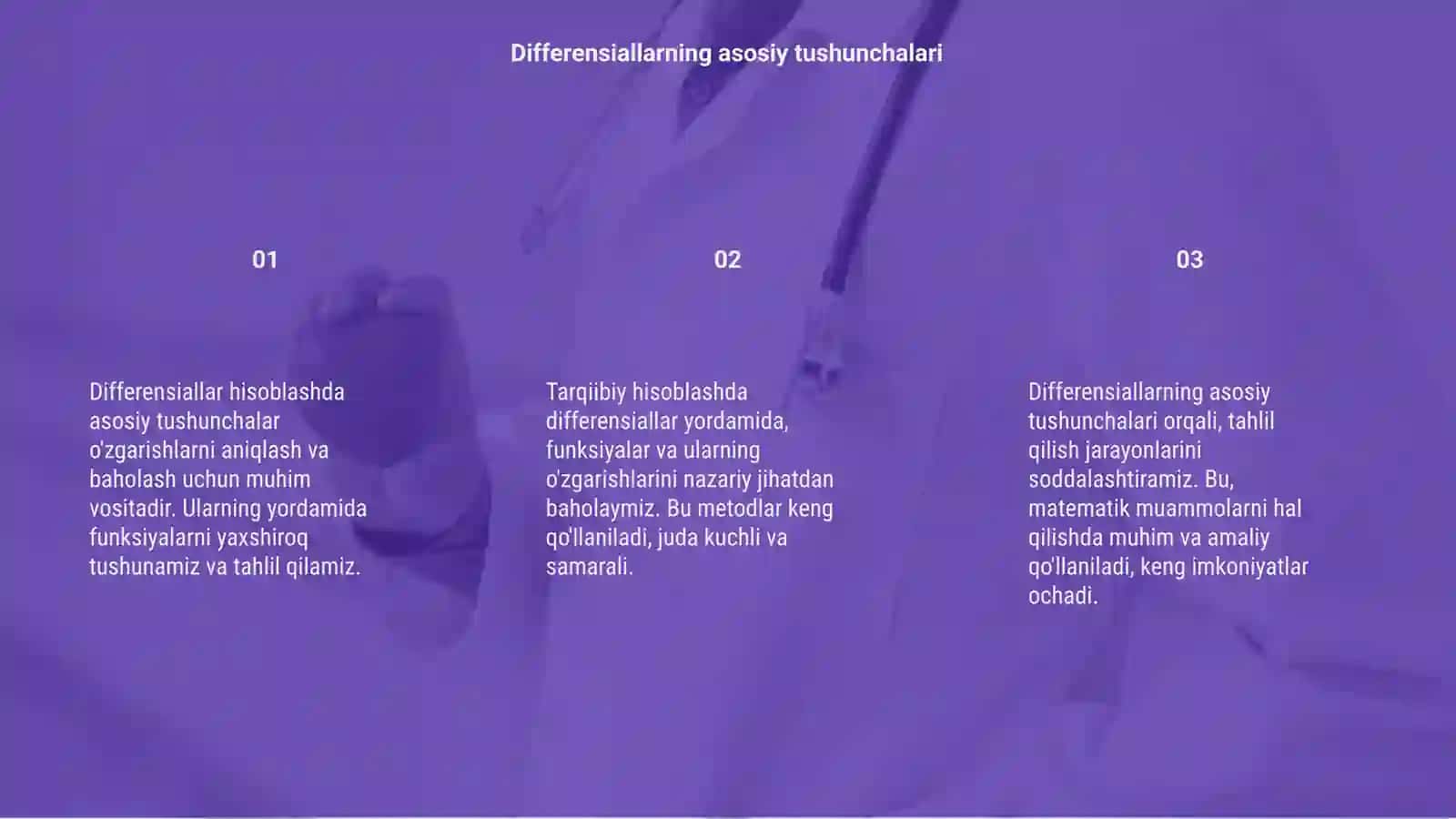 Differentsiallardan tarqiibiy hisoblashlarda foydalanish 3