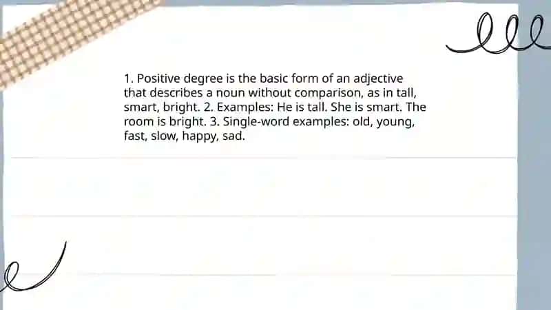 Degrees of Adjectives 3