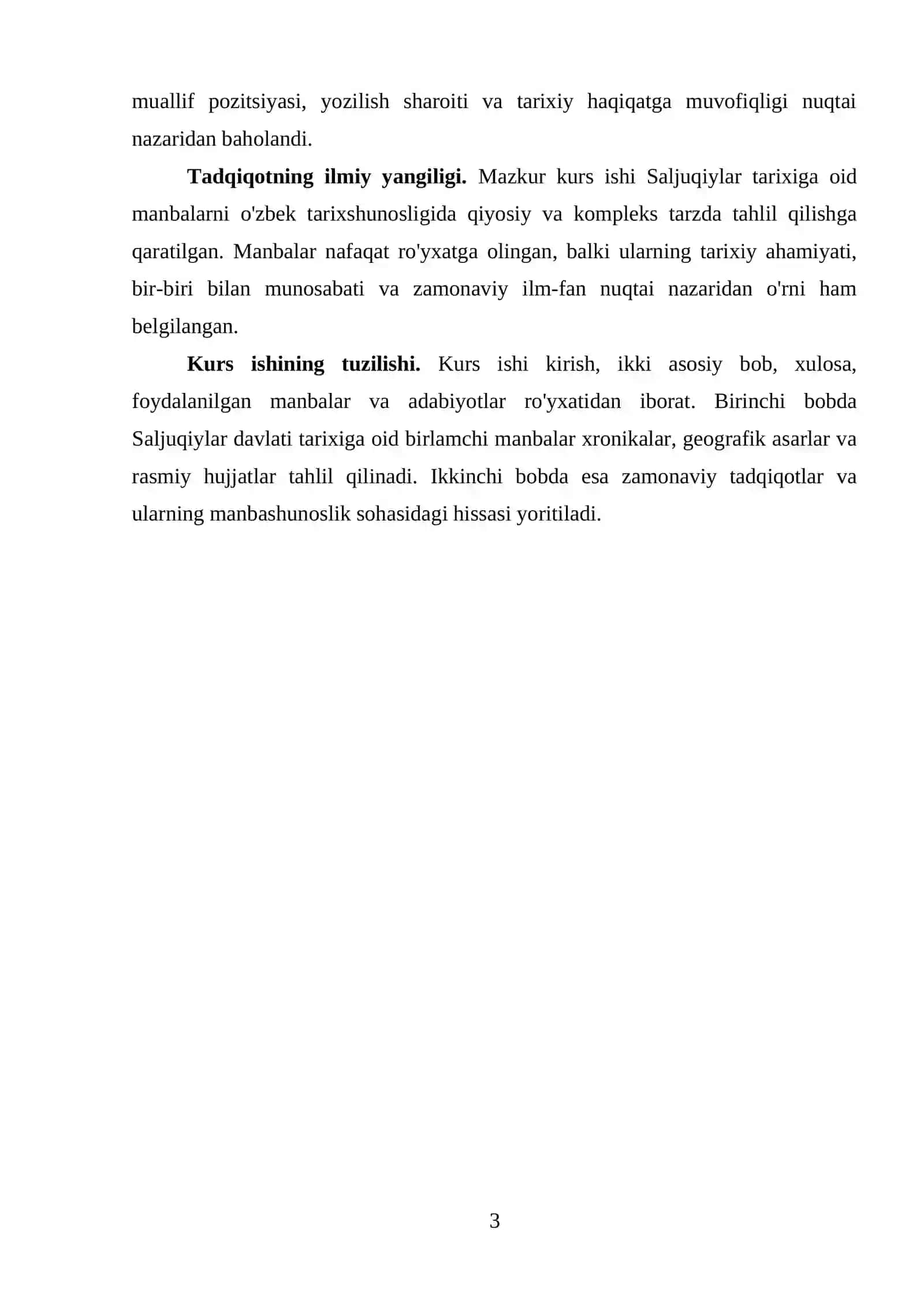Saljuqiylar davlati tarixiga oid manbalar va ularning tahlili 3