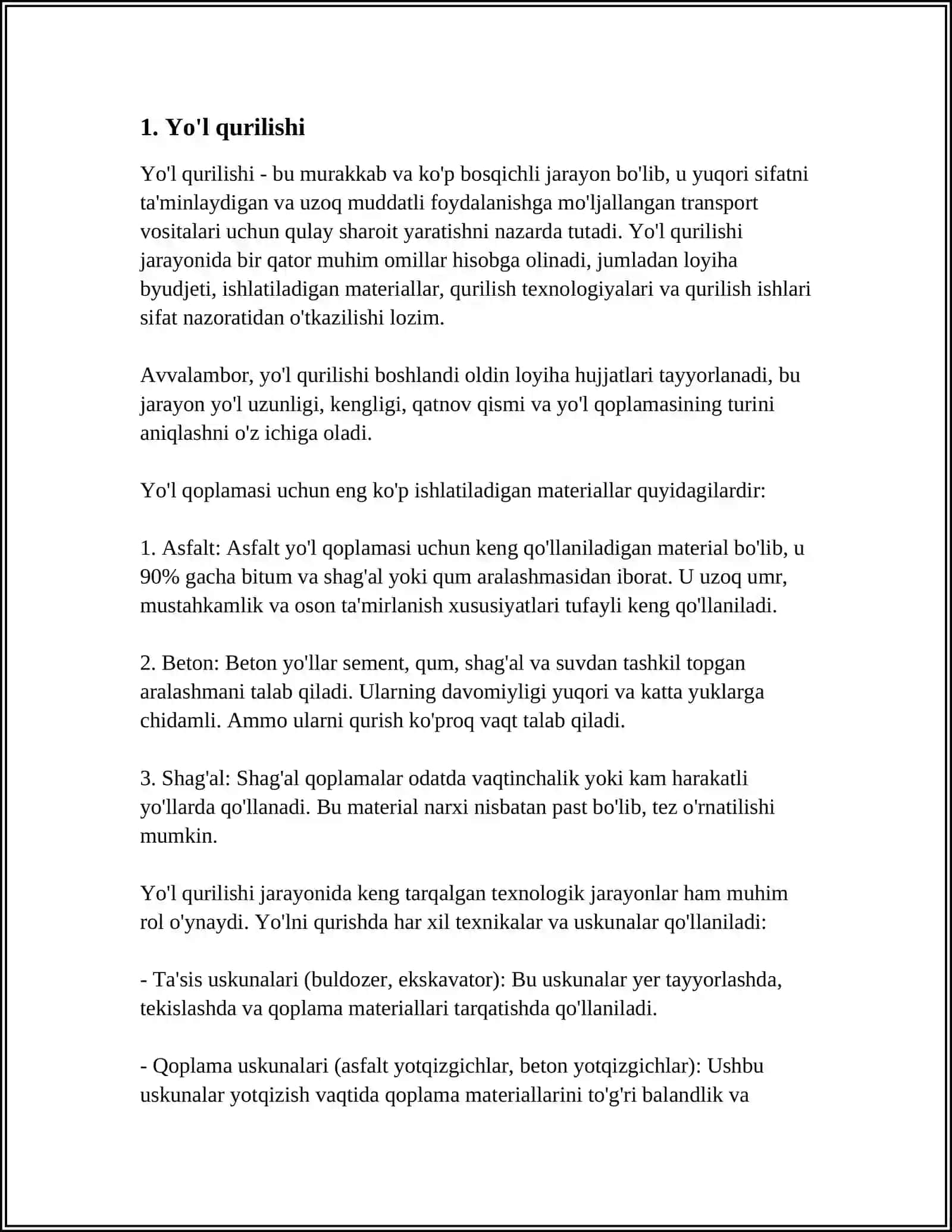 TRANSPORT QURILISHIDAGI YIRIK INSHOATLAR 3