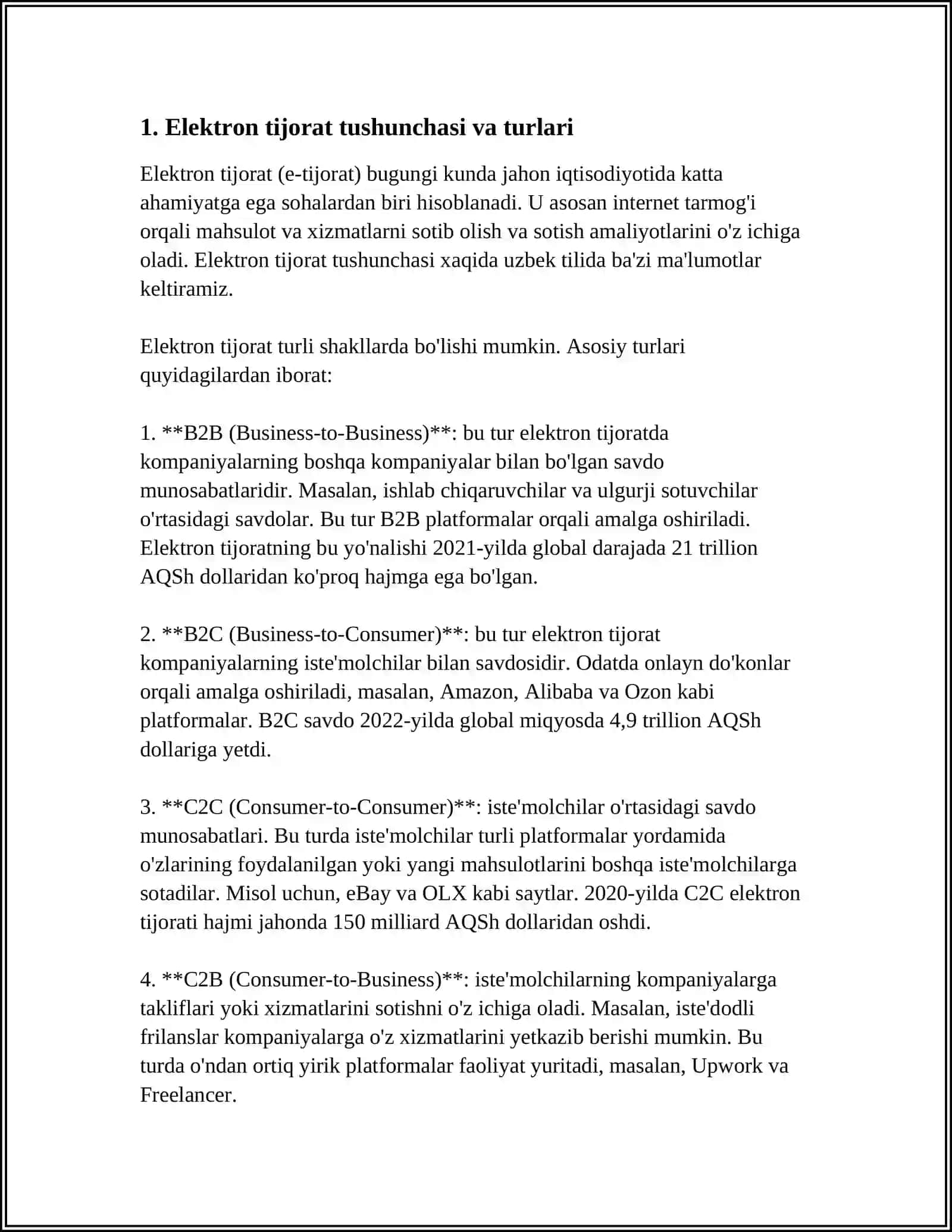 ELEKTRON TIJORAT TIZIMLARIDAN FOYDALANISH 3