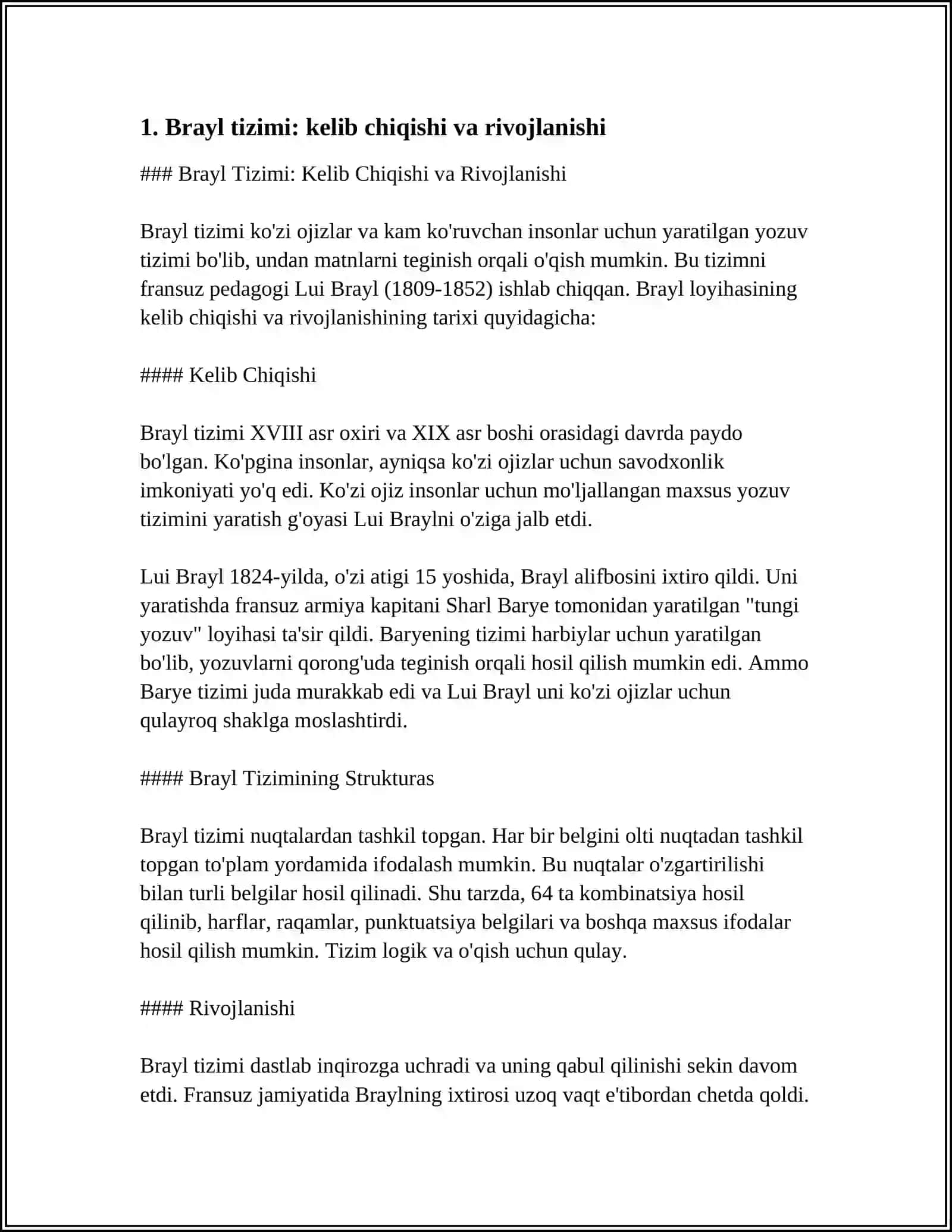 BRAYL TIZIMI KOMBINATSIYALARI VA ULARNI OʼQITISH VA OʻRGATISH TEXNIKASI 3