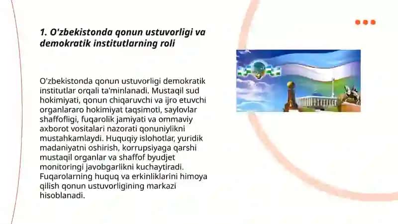 O'zbekistonda qonun ustuvorligini ta'minlashning demokratik asoslari 3