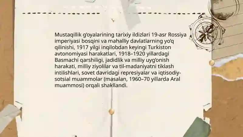 Mustaqillik g’oyalarining asosiy g’oyalari 3