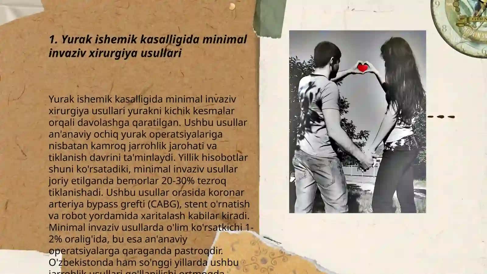 Yurak ishemik kasalliklarini operativ davolashning zamonaviy usullari 3