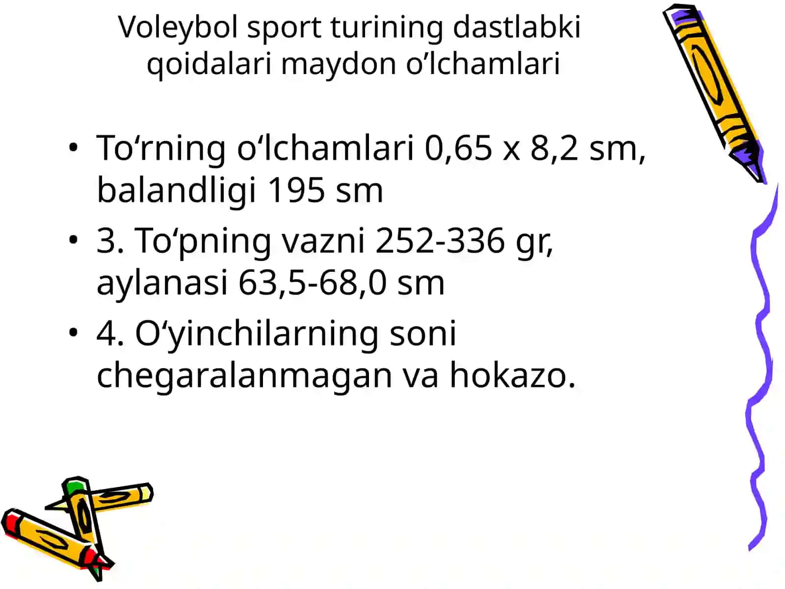 Voleybol o‘yinining kelib chiqishi, qoidalari va O’zbekistonda rivojlanishi tarixi 3