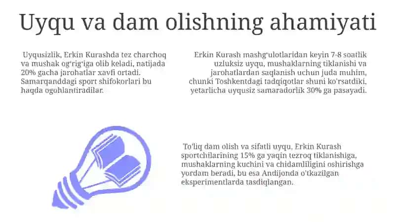 Erkin kurashda tiklanish vositalari 3