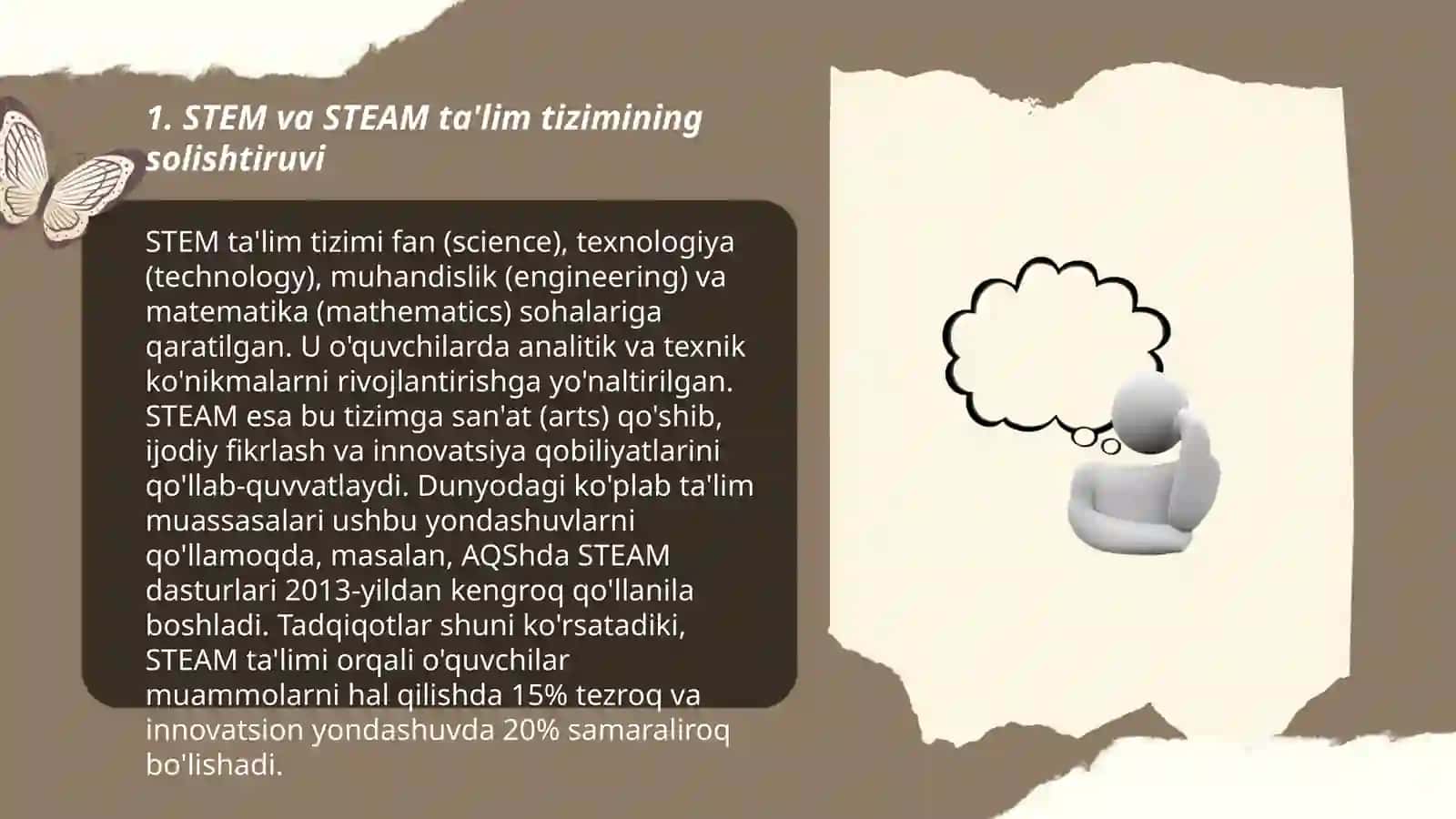STEM va STEAM ta'lim tizimining solishtiruvi 3