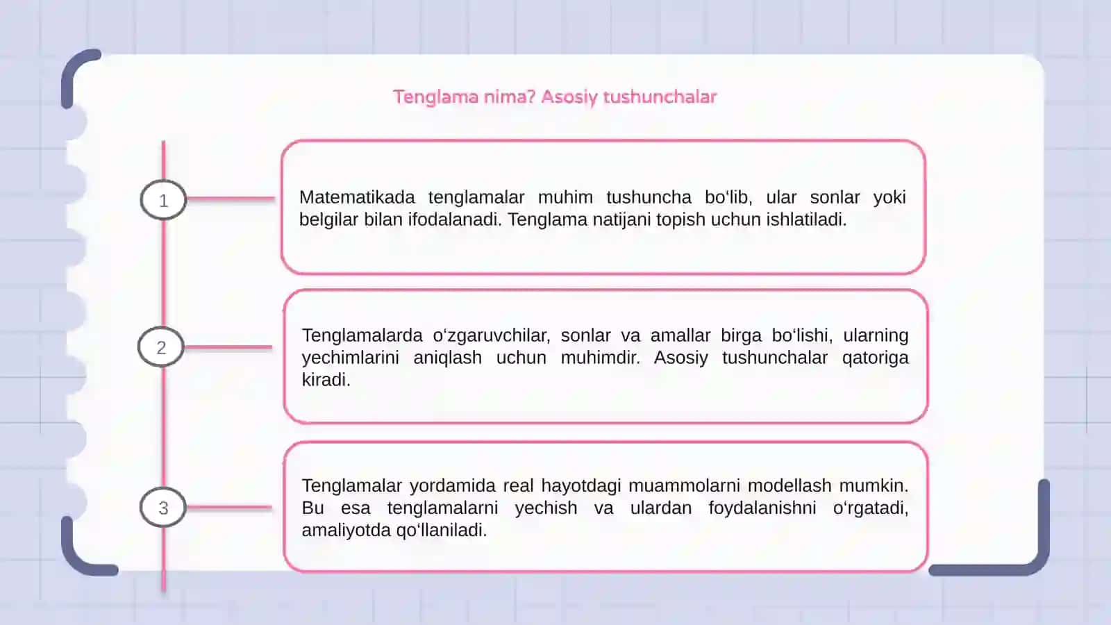 Matematikada tenglamalar tushunchasi 3