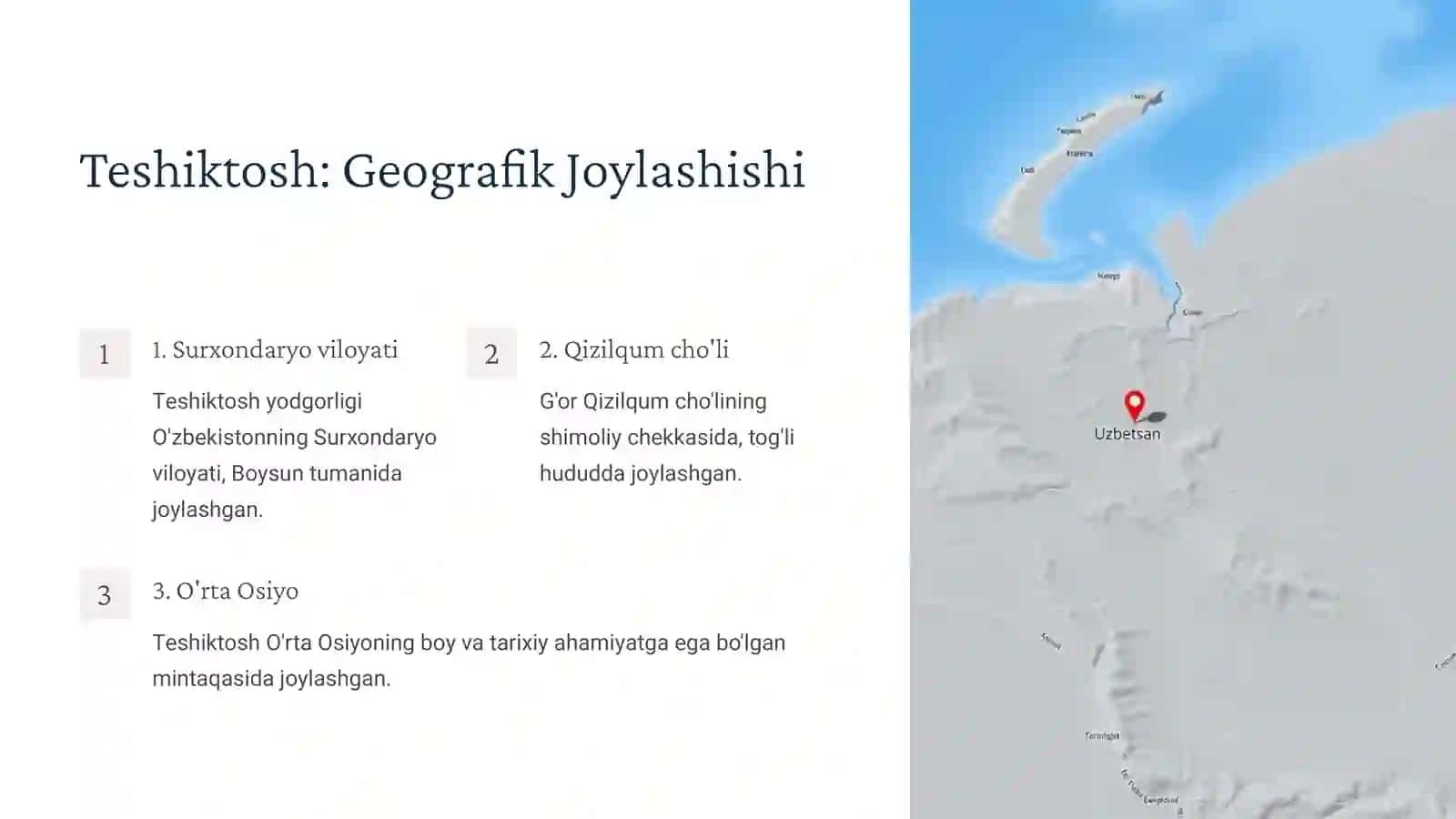 Teshiktosh Yodgorligi: O'zbekiston Tarixining Sirlari 3