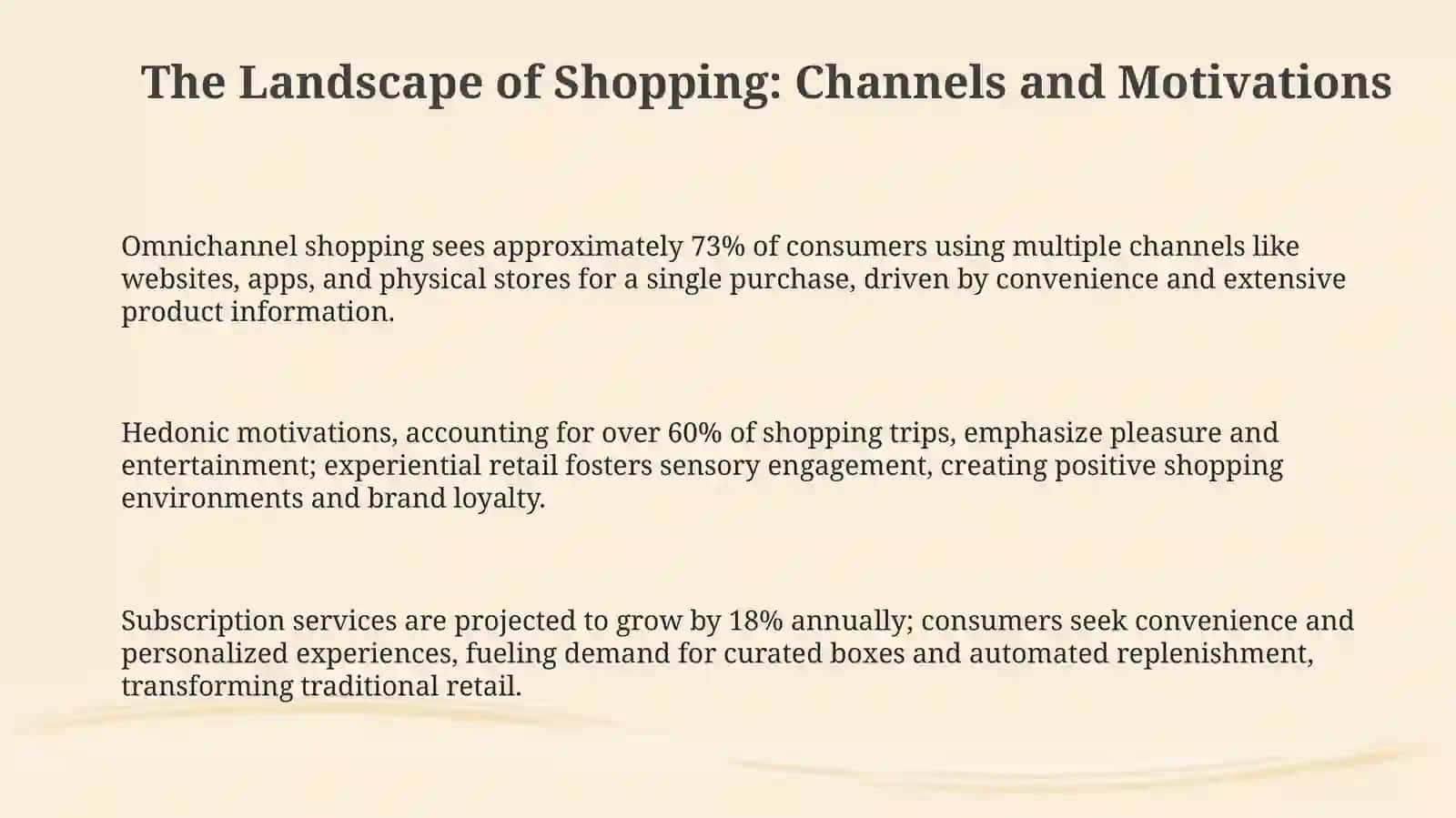 The Landscape of Shopping: Channels, Motivations, and Behavior 3