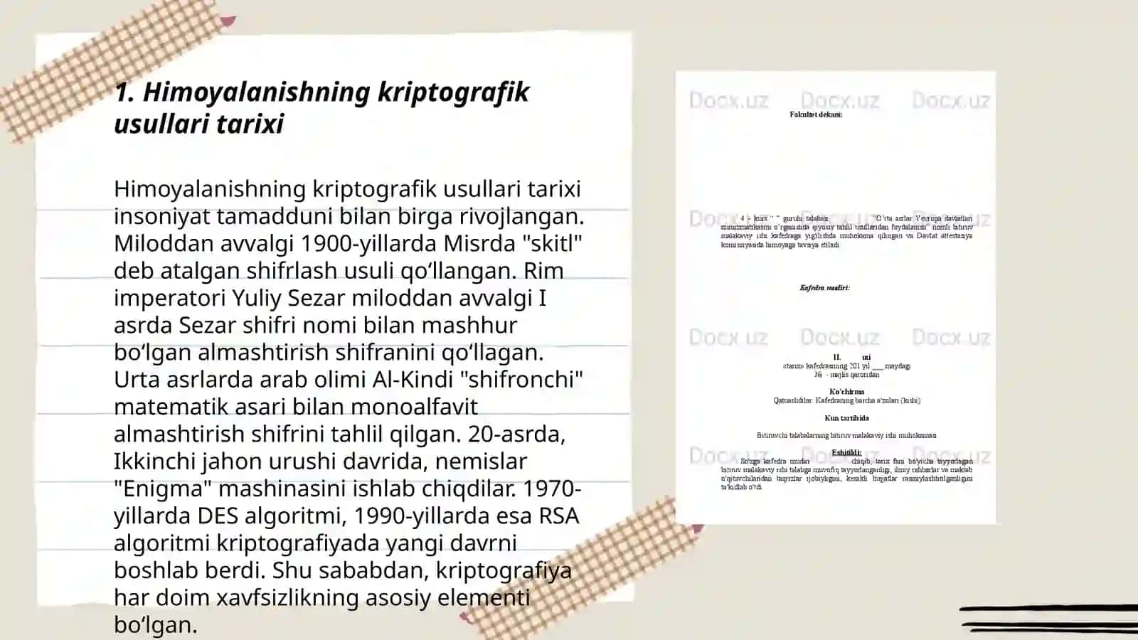 Himoyalanishning kriptografik usullaridan foydalanish 3