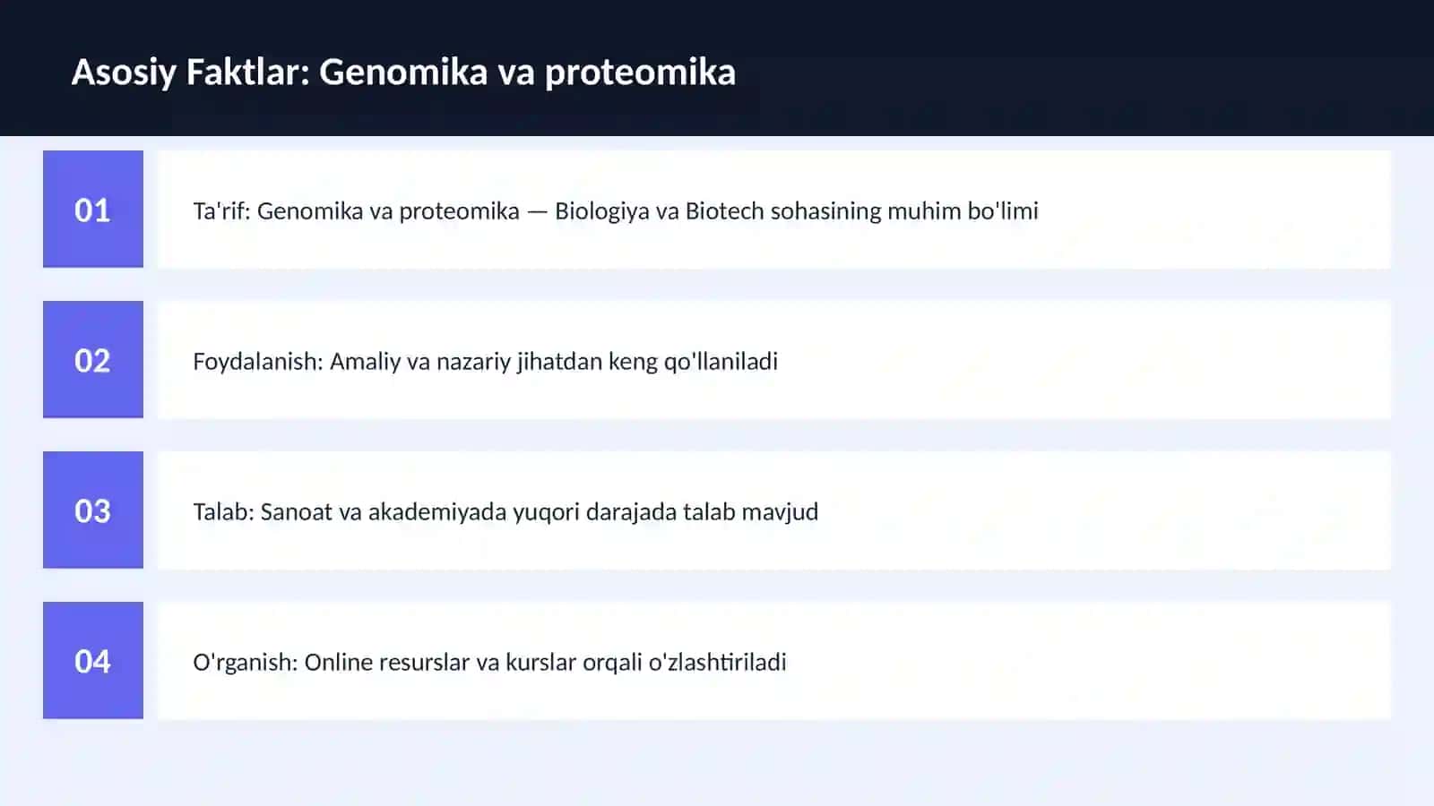 Genomika va proteomika 3