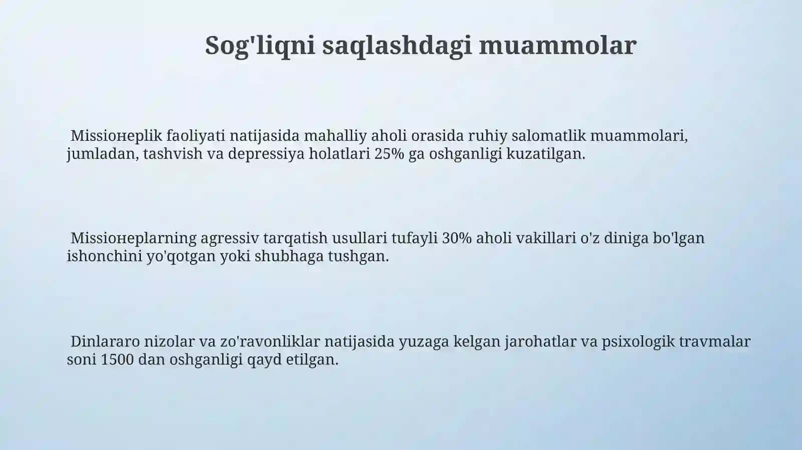 Missionerlik va prozelitzmning diniy etiqotni tanlashga salbiy tasiri 3