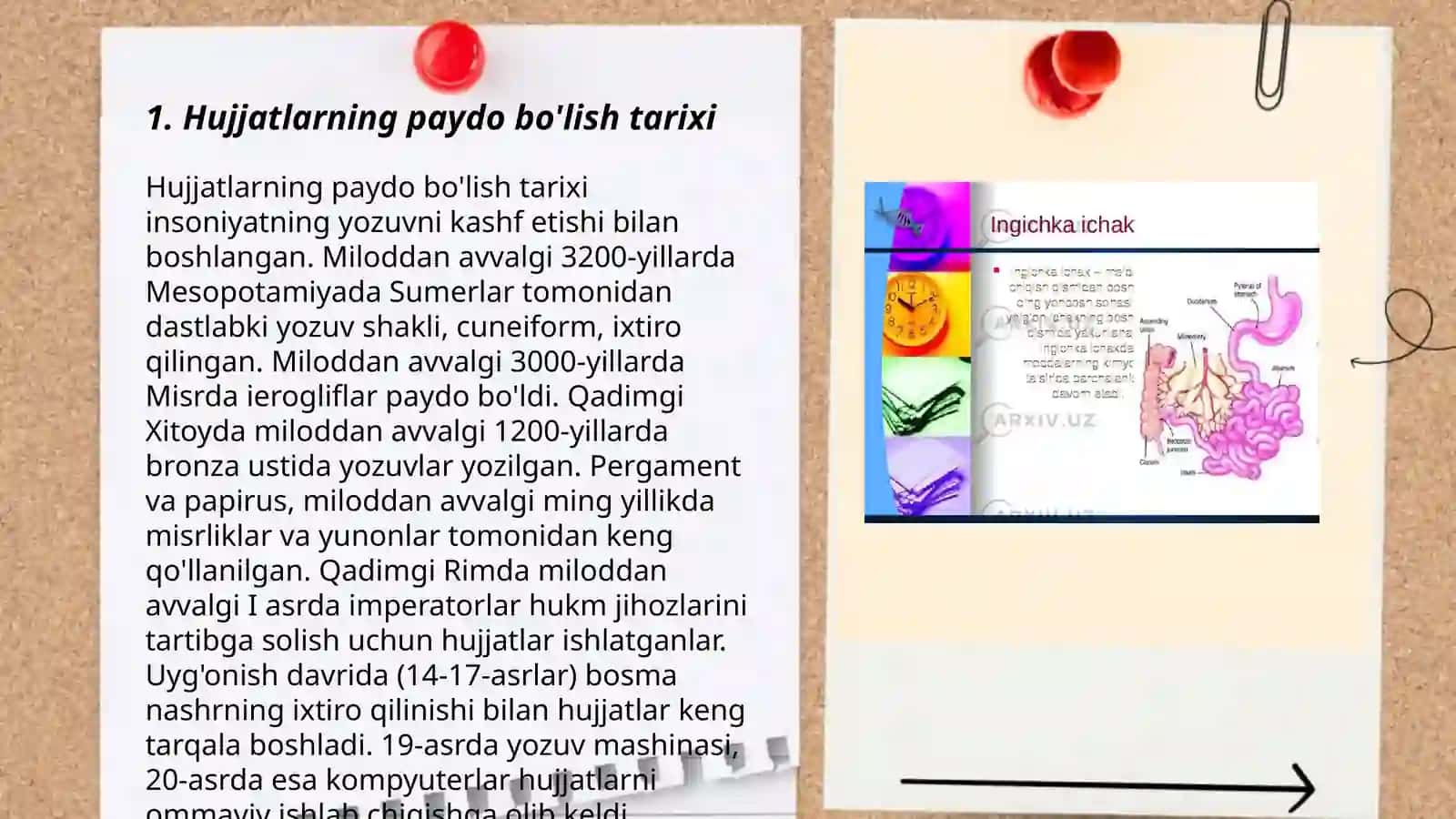 Hujjatlarning paydo bo'lish tarixi 3