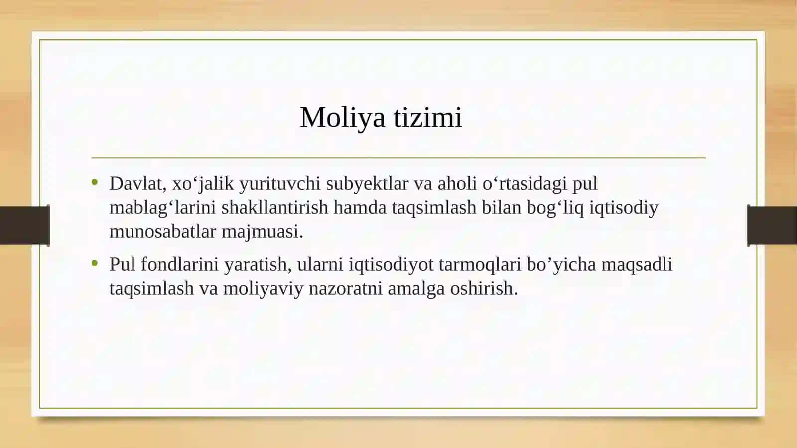 Oʻzbekiston Respublikasi moliyatizimi 3