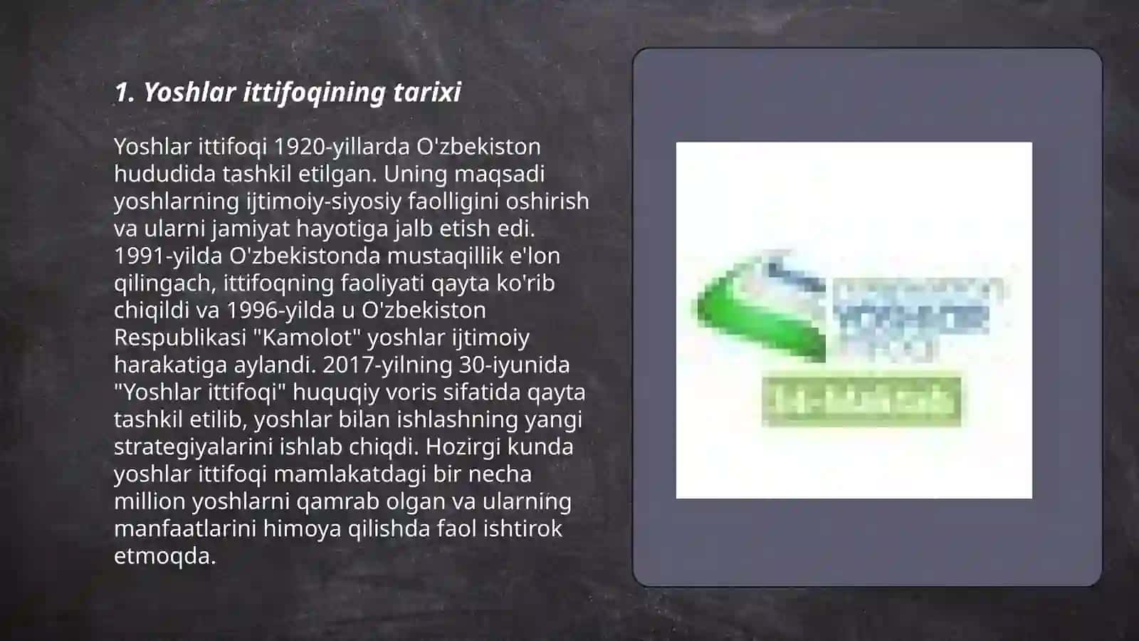 Yoshlar ittifoqi sardori taqdimoti 3