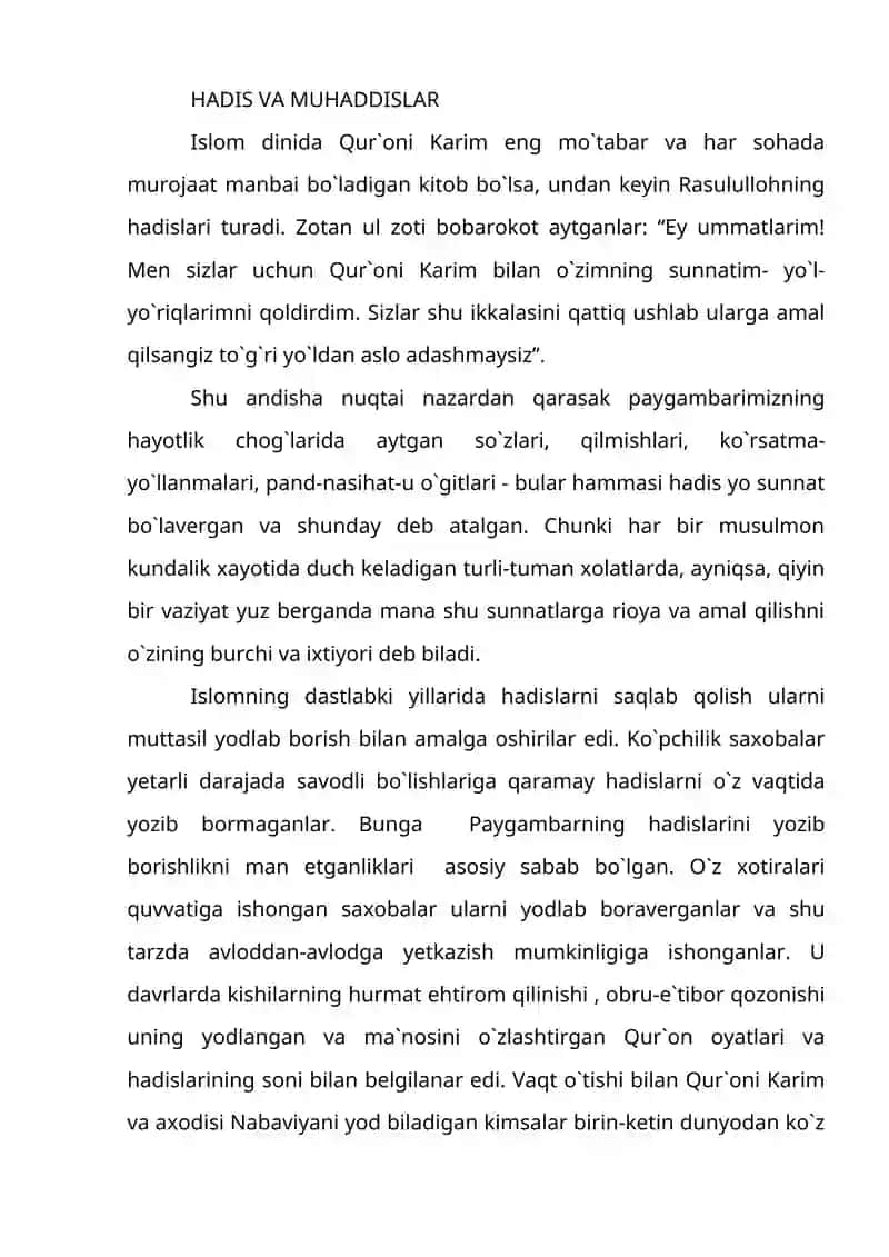 Qur`oni karim va axodisi nabaviya 3