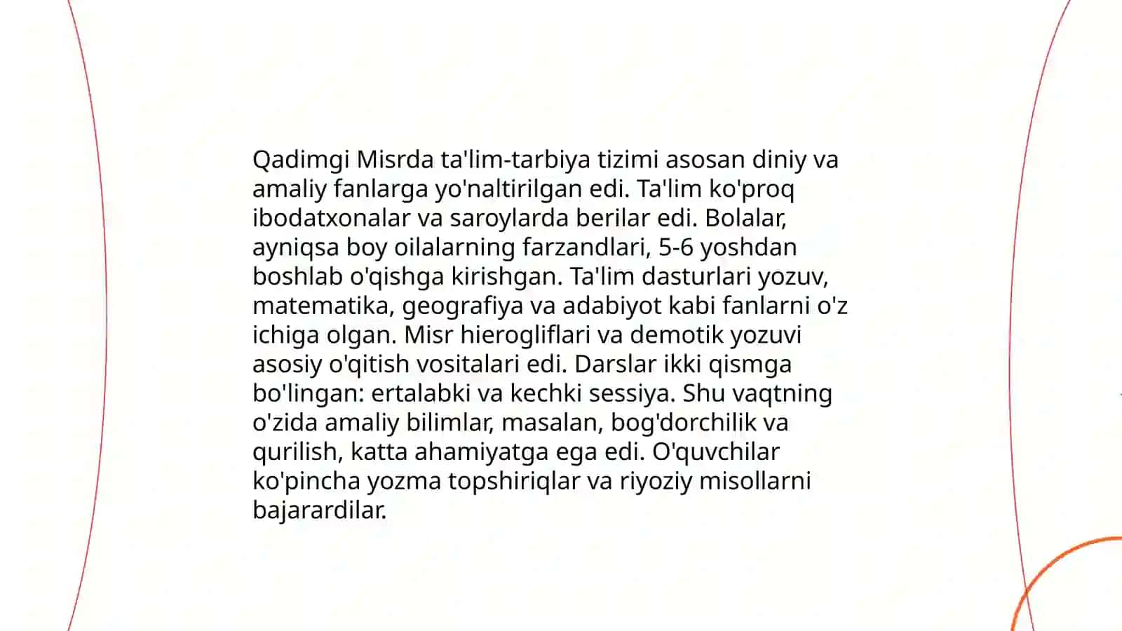Qadimgi Misrda ta'lim-tarbiya tizimi 3