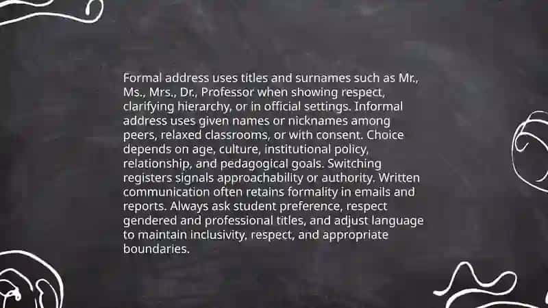 Addressing Students 3